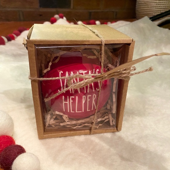 Rae Dunn Santa’s Helper Ceramic Christmas Ornament